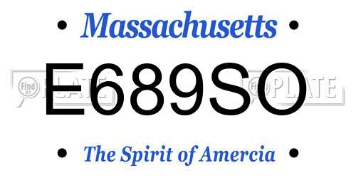 E689SO Massachusetts License Plate