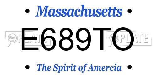 E689TO Massachusetts License Plate