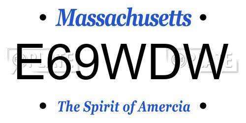 E69WDW Massachusetts License Plate