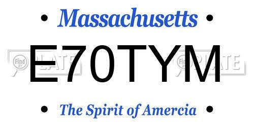 E70TYM Massachusetts License Plate