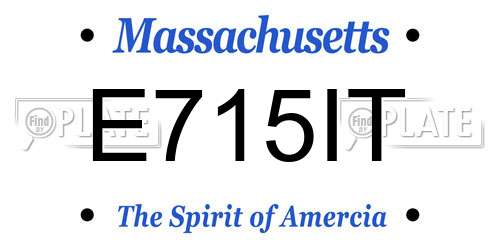 E715IT Massachusetts License Plate