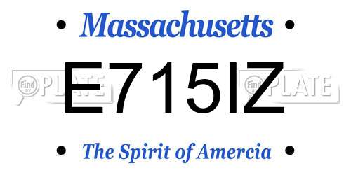 E715IZ Massachusetts License Plate