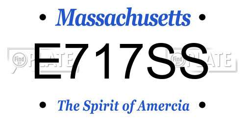 E717SS Massachusetts License Plate