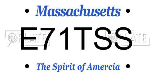 E71TSS Massachusetts License Plate