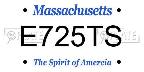 E725TS Massachusetts License Plate