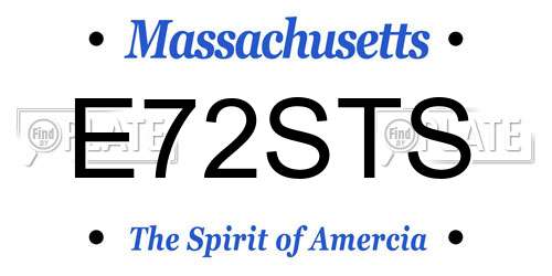E72STS Massachusetts License Plate