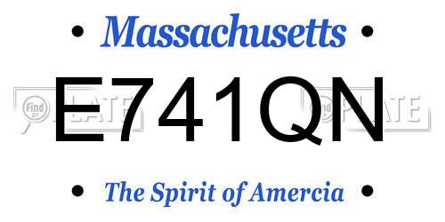 E741QN Massachusetts License Plate