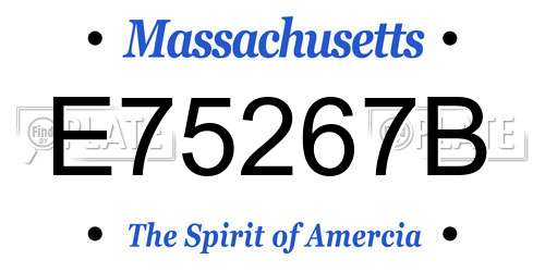 E75267B Massachusetts License Plate