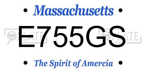 E755GS Massachusetts License Plate