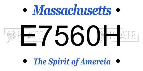 E7560H Massachusetts License Plate