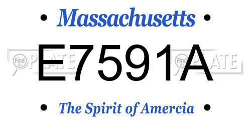 E7591A Massachusetts License Plate