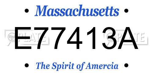 E77413A Massachusetts License Plate