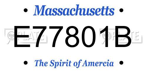 E77801B Massachusetts License Plate