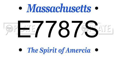 E7787S Massachusetts License Plate