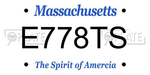 E778TS Massachusetts License Plate