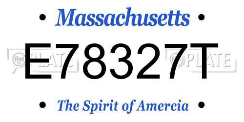 E78327T Massachusetts License Plate