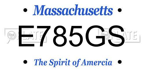E785GS Massachusetts License Plate