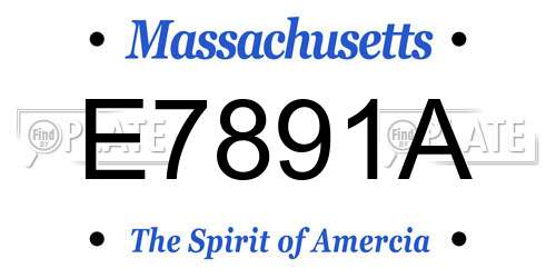 E7891A Massachusetts License Plate