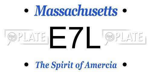 E7L Massachusetts License Plate