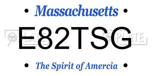 E82TSG Massachusetts License Plate