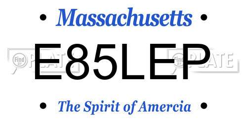 E85LEP Massachusetts License Plate
