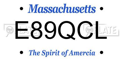 E89QCL Massachusetts License Plate
