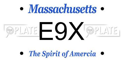 E9X Massachusetts License Plate