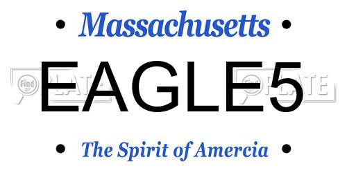 EAGLE5 Massachusetts License Plate