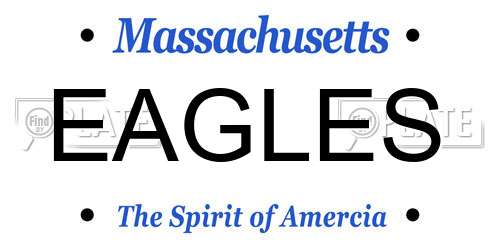 EAGLES Massachusetts License Plate