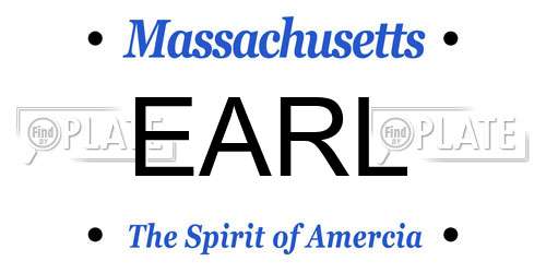 EARL Massachusetts License Plate