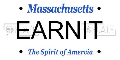 EARNIT Massachusetts License Plate