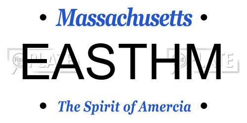 EASTHM Massachusetts License Plate