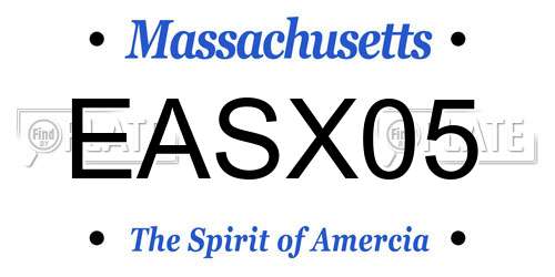 EASX05 Massachusetts License Plate