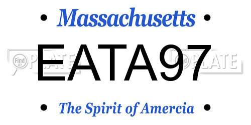 EATA97 Massachusetts License Plate