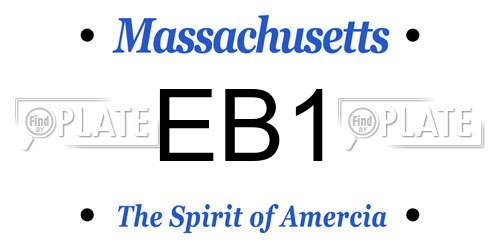EB1 Massachusetts License Plate
