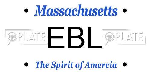 EBL Massachusetts License Plate