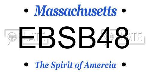 EBSB48 Massachusetts License Plate