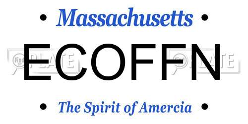 ECOFFN Massachusetts License Plate