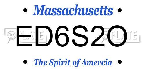 ED6S2O Massachusetts License Plate