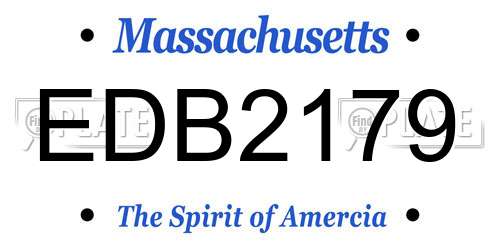 EDB2179 Massachusetts License Plate