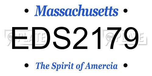 EDS2179 Massachusetts License Plate