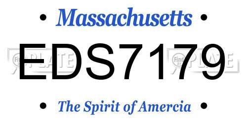 EDS7179 Massachusetts License Plate