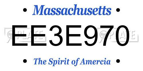 EE3E970 Massachusetts License Plate