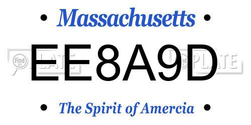 EE8A9D Massachusetts License Plate