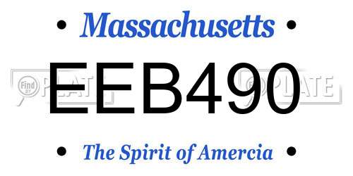 EEB490 Massachusetts License Plate
