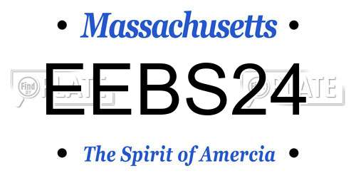 EEBS24 Massachusetts License Plate