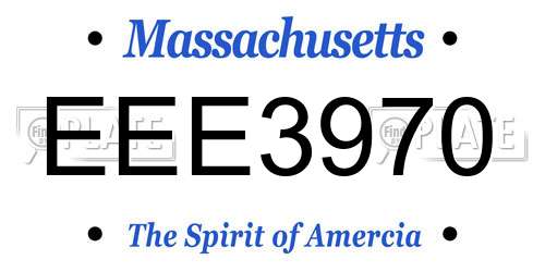 EEE3970 Massachusetts License Plate
