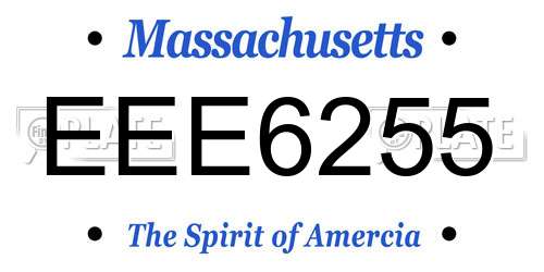 EEE6255 Massachusetts License Plate