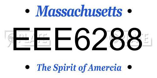 EEE6288 Massachusetts License Plate