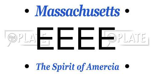 EEEE Massachusetts License Plate